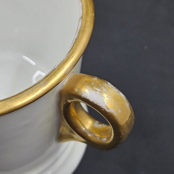 Antique Monogrammed Shaving Mug "T" circa 1913-1917 - Picture 10 of 12